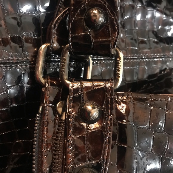 HUGE! Stuart Weitzman shoulder bag croc leather - Picture 9 of 11